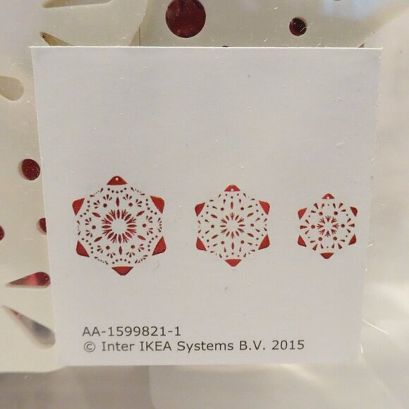 Ikea Strala Christmas Lights Red White Snowflakes Battery Op NEW - Picture 2 of 5